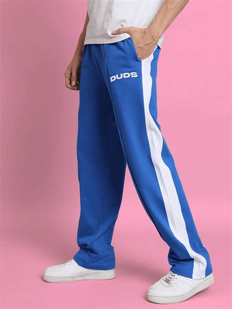 SIDE SEAM PLATED JOGGERS ROYAL BLUE