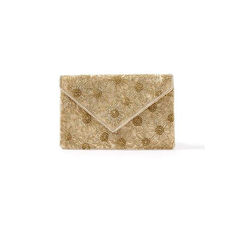 Buy Accessorize London Womens Beaded Gold Tara Party Clutch Online