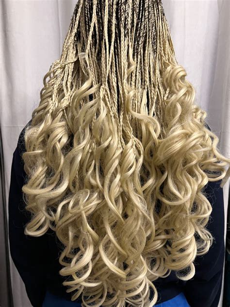 French Curl Box Braids Tutorial 的图像结果