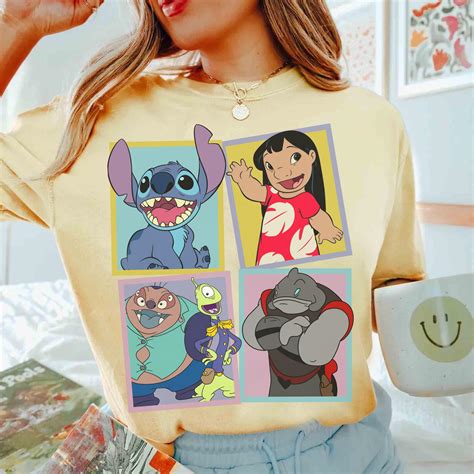 Vintage Disney Lilo and Stitch Characters Retro 90s Shirt, Lilo, Stitch, Jumba, Pleakley, Gantu ...