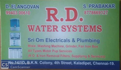 RD Water System - Water Purifier - Ambattur | Vkno - We Know