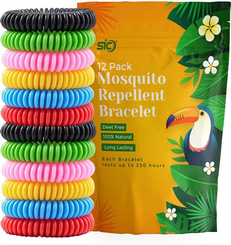 SIC 12 Pack Mosquito Repellent Bracelets | Outdoor Bug Repellent ...