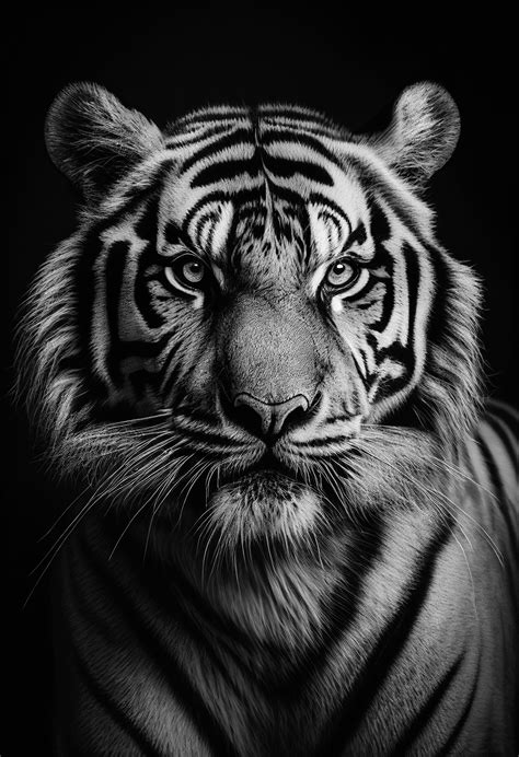 Tiger Portrait Tiger Sketch, Tiger Drawing, Black Paper Drawing, Tiger ...