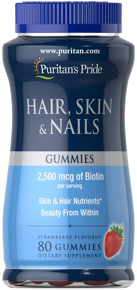 Hair, Skin & Nails Gummies, 80 Gummies (54948) | Puritan's Pride