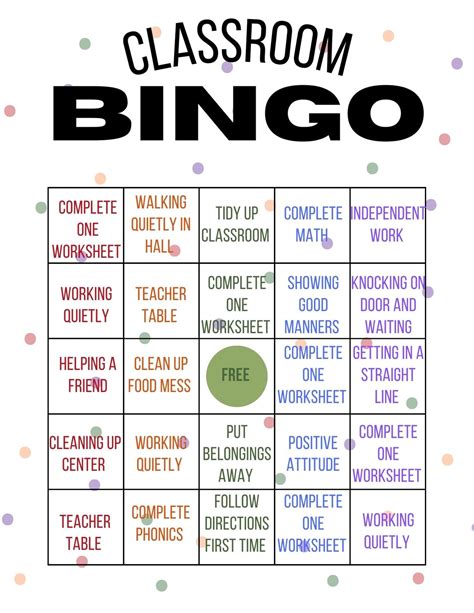Classroom BINGO Card, Classroom Management, BINGO Rewards, Classroom ...
