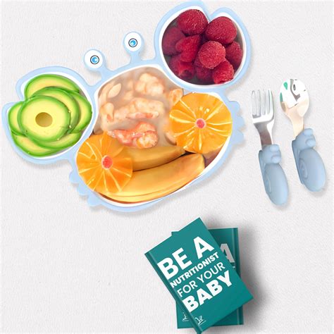 Indispensable® Baby Silicone Suction Plate Set with Spoon & Fork for ...