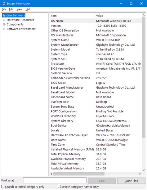 System Information PC 的图像结果