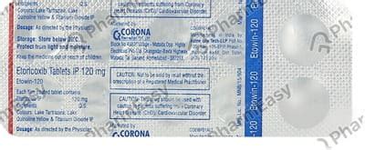 Etowin 120 MG Tablet (10): Uses, Side Effects, Price & Dosage | PharmEasy