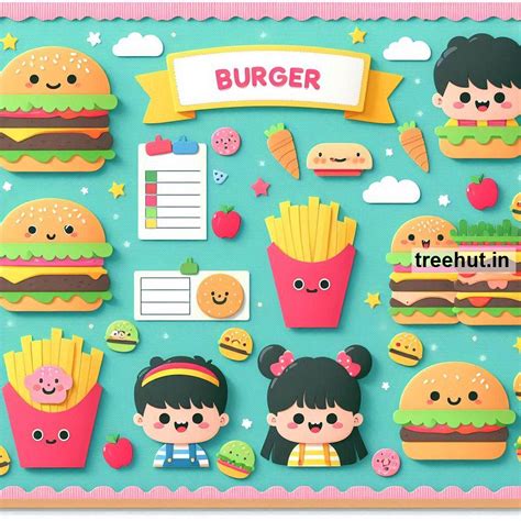 Burger Bulletin Board and Classroom Activity Ideas for Elementary School