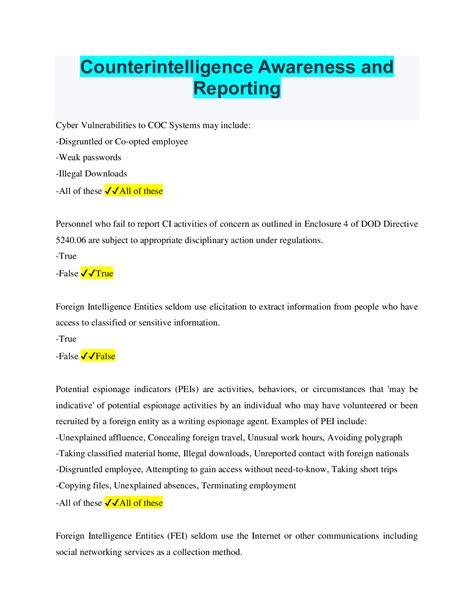 Image result for Counterintelligence Report Examples