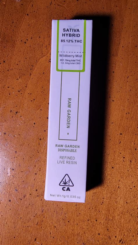 Raw Garden-Disposable Vape-Sativa/Hybrid-85.12% THC-1000mg – Boss Botanical