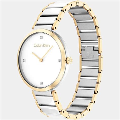 Calvin Klein Minimalistic T Bar Women Quartz White Dial Analog ...