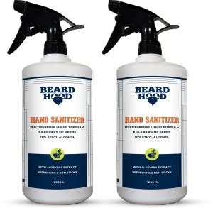 BEARDHOOD Spray, With 70% Ethyl Alcohol, Multipurpose Instant Hand Rub ...