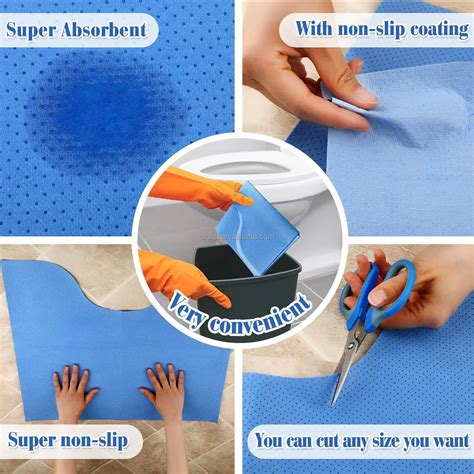 Upgraded 25 Pack Disposable Floor Protector 24''*22'' Toilet Contour ...