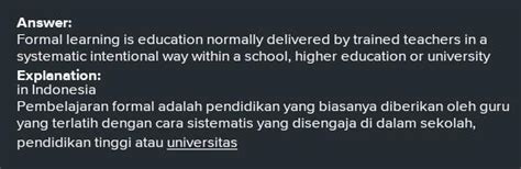apakah maksud pendididkan formal - Brainly.in