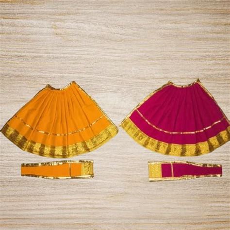 Luckypot Designer Velvet Silk Sithadai Dress for Amman Idols Size : 6 ...