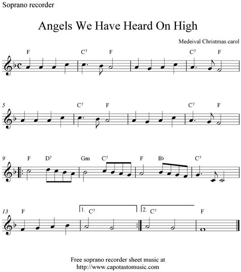 Recorder Christmas Songs