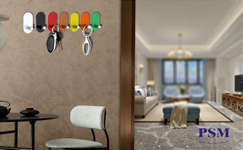 PSM 151-Cap Heavy Duty Adhesive Decorative Acrylic Sticky Key Holder ...