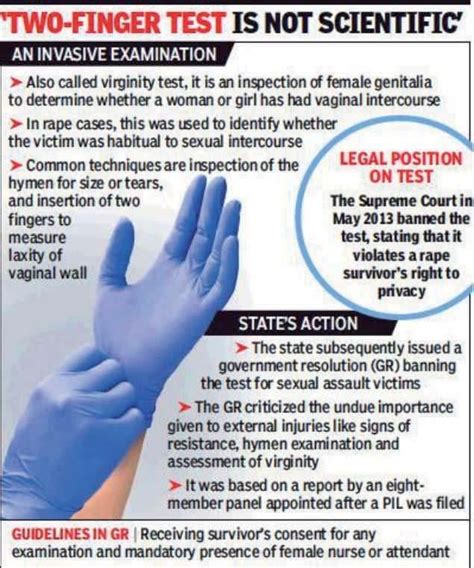 Image result for How Two Finger Test Is Done