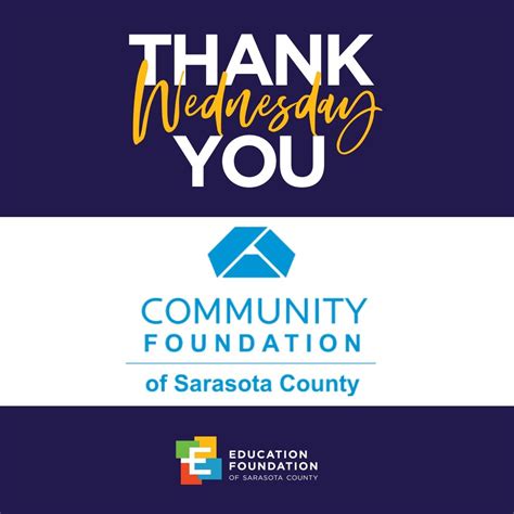 We are deeply grateful to the Community Foundation of Sarasota County ...