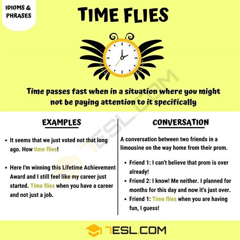 "Time Flies" Meaning, Origin and Examples • 7ESL