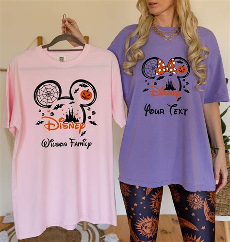 Comfort Colors Disney Halloween Shirt, Custom Family Tee - Etsy