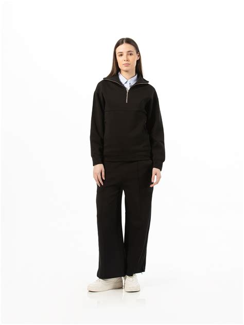 Buy Women's Black Wide Leg Trousers Online in India – Love Pangolin