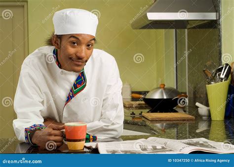 Young African American Chef Stock Photo - Image of cook, lifestyle ...