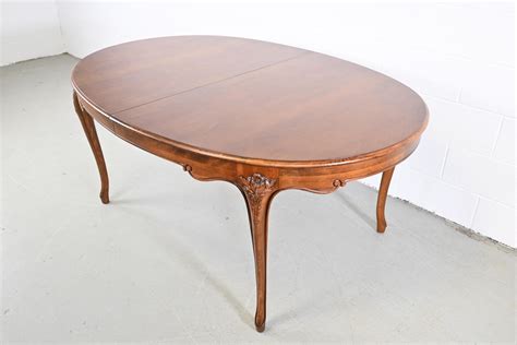 Baker Furniture Cherry Carved Extension Dining Table at 1stDibs