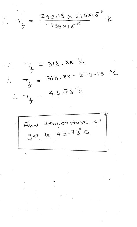 [Solved] 199 cubic centimeters of an ideal gas at 22 degrees C expands ...