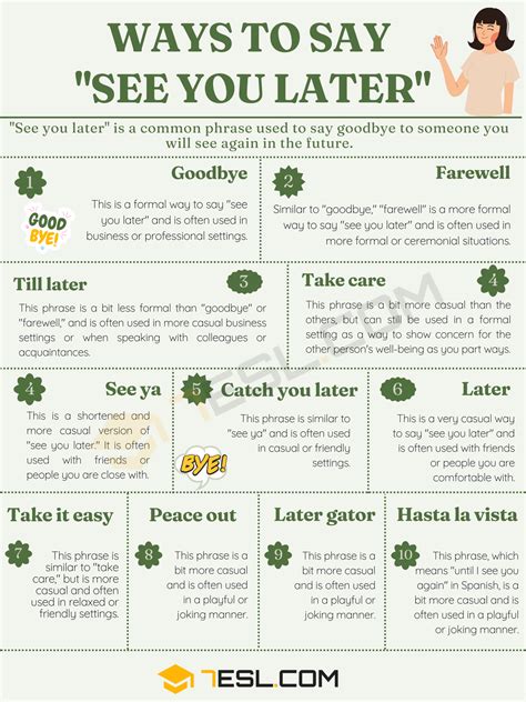 26 Creative Ways to Say "See You Later" in English • 7ESL