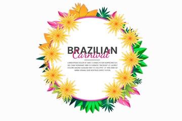 Vector brazilian carnival party element with father and leaf | Premium ...