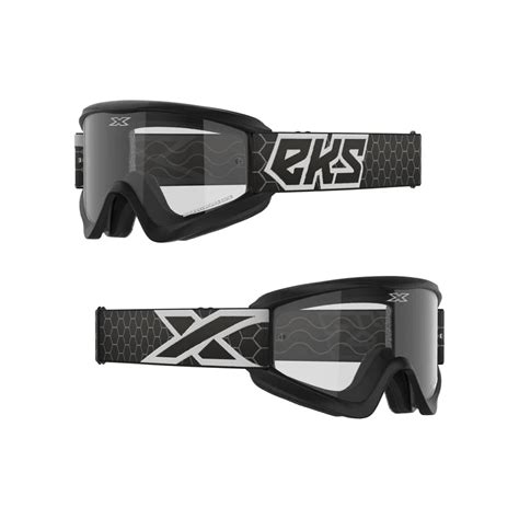 EKS GOX FLAT-OUT CLEAR GOGGLE FLAT BLACK, WHITE – LRL Motors