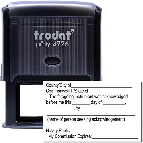 Acorn Sales Co Self Inking Acknowledgement Notary Stamp, Easy Press ...