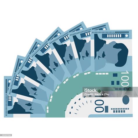 Serbian Dinar Vector Illustration Serbia Kosovo Money Set Bundle Banknotes Paper Money 100 Rsd ...