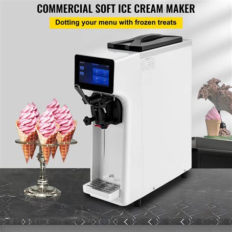 VEVOR Commercial Ice Cream Maker, 10-20L/H Yield, 1000W Countertop Soft ...