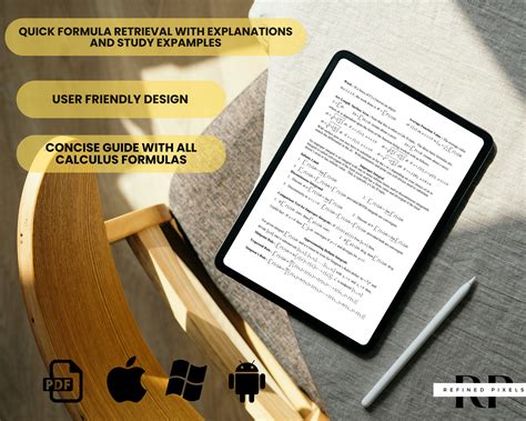 Image result for Calculus Formulas Laminated Sheet