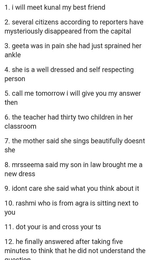 punctuate the following and no spamfor 50 points - Brainly.in