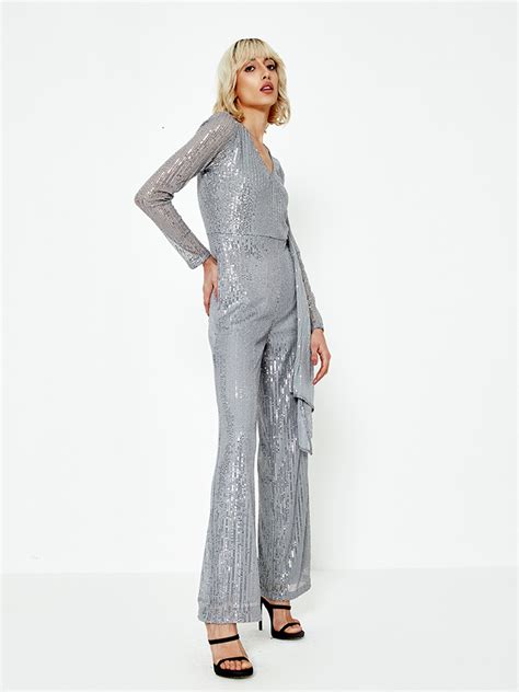 Silver Sequin Jumpsuit