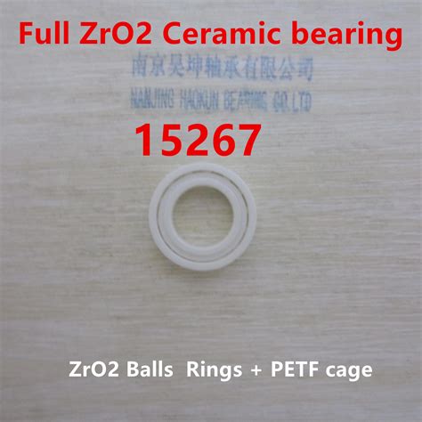 Ceramic wheel hub bearing zro2 15267 15*26*7mm 15267 full zro2 ceramic ...