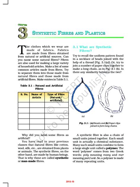 Fillable Online Synthetic Fibres and Plastics Class 8 Extra Questions ...