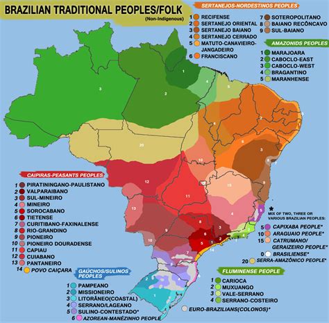 Brazilian Traditional Peoples/Folk Map : r/MapPorn