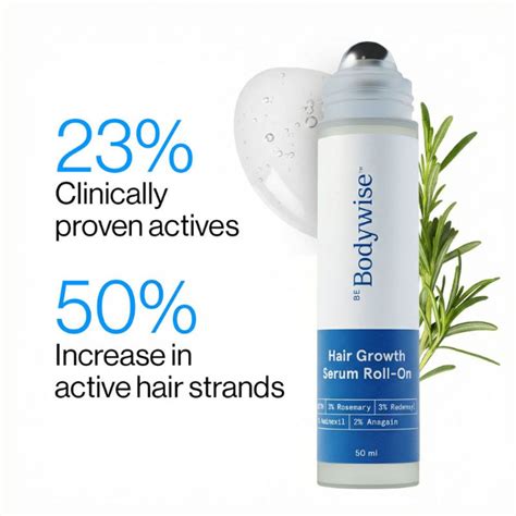 Buy Be Bodywise Hair Growth Serum Roll On - 3% Rosemary, 3% Redensyl ...