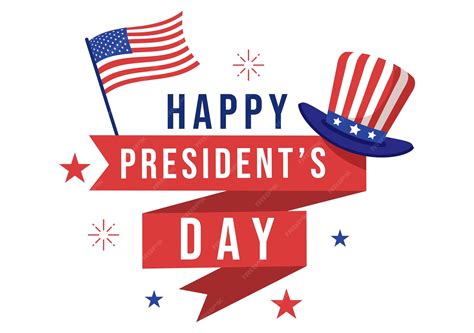 Happy presidents day with stars and usa flag for the president of ...