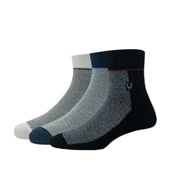 Buy Allen Solly Men's Cotton Quarter Length Socks (Pack of 3) White ...