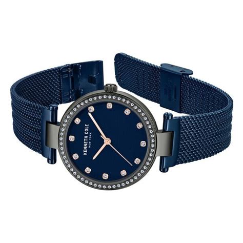 Buy Online Kenneth Cole Quartz Analog Blue Dial Stainless Steel Strap ...