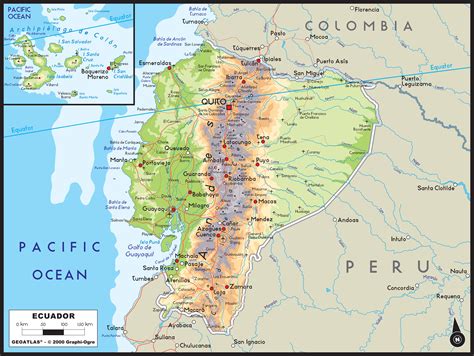 physical map of ecuador