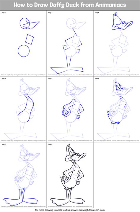 How to Draw Daffy Duck from Animaniacs (Animaniacs) Step by Step ...