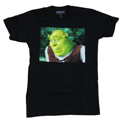 Shrek Mens T-Shirt - Doubting Shrek Face Meme Image