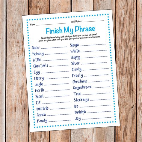 Holiday Finish My Phrase | Christmas Finish My Phrase | Christmas ...